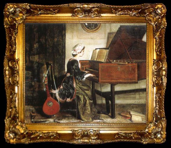 framed  charles burney the harpsichordist, ta009-2